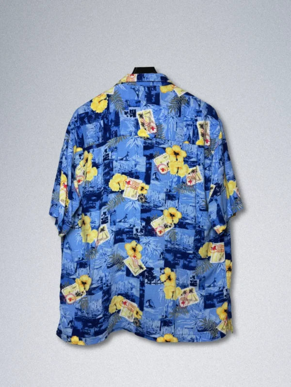 Junction West Rayon Shirt – Men’s Abstract Print Button-Down | Retro Geometric Style