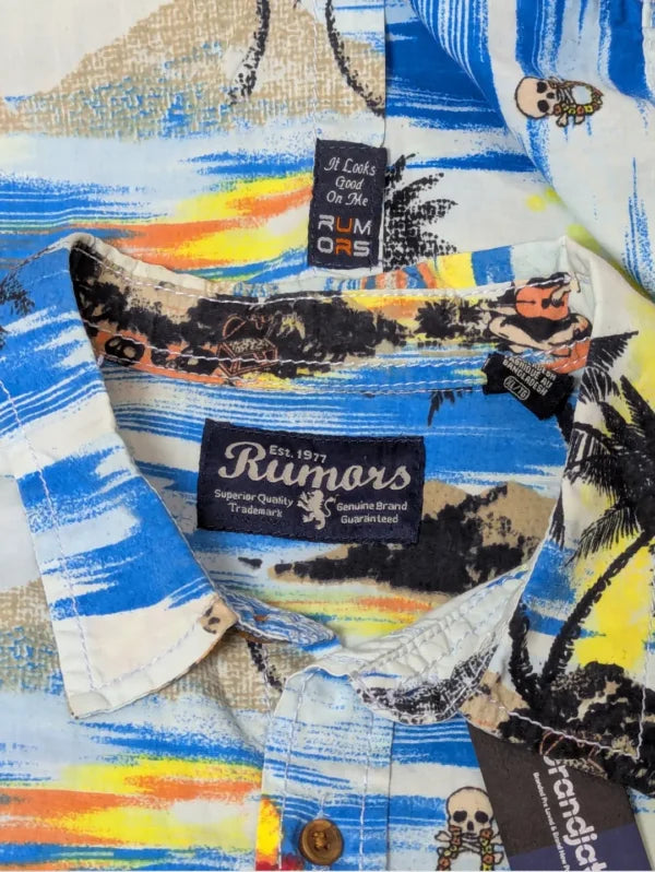 Rumors Hawaiian Shirt – Men’s Painterly Tropical Print | Cotton Button-Down