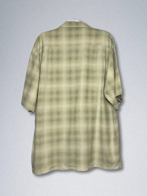 Tommy Bahama 100% Silk Shirt – Men’s Plaid Button-Down