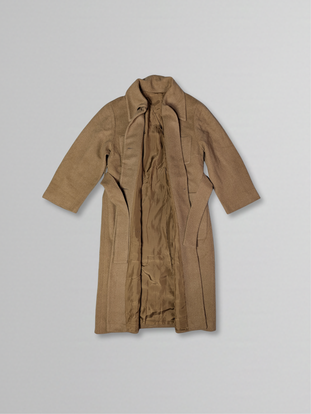 Custome Made Women's Wool Long Coat Brown