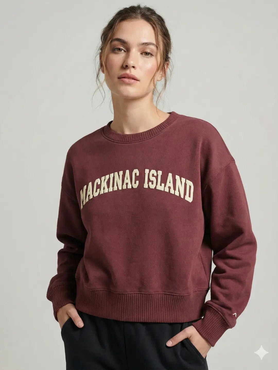 Women's Fleece Sweatshirt Maroon