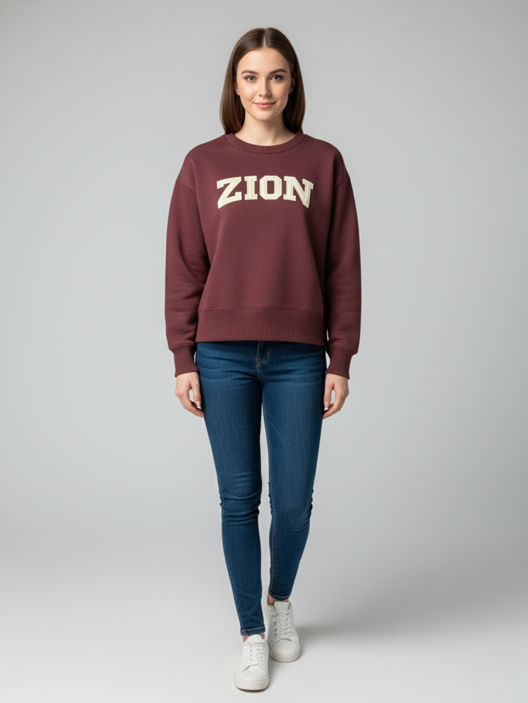 Women's Fleece Sweatshirt Maroon