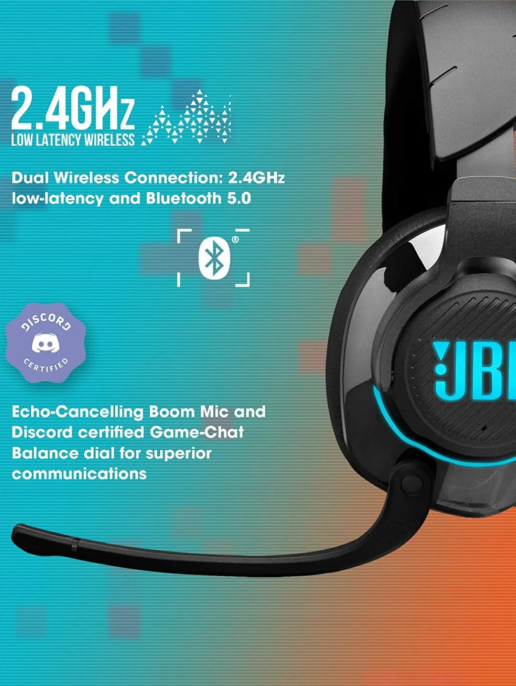 JBL Quantum 800 Wireless Gaming Headset – Hi-Res Audio & ANC