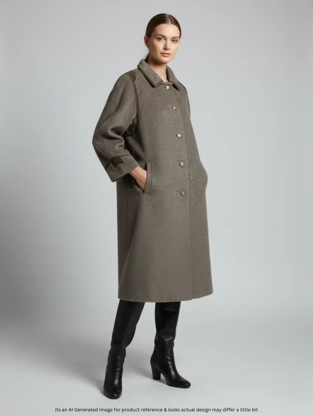 Diruvall Women's Animal Skin Long Coat