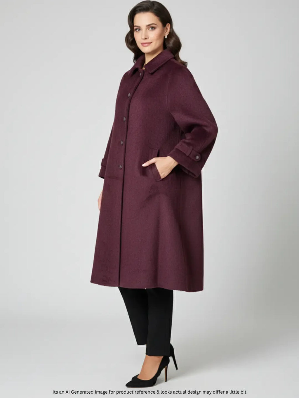 Petite Women's Wool Long Coat