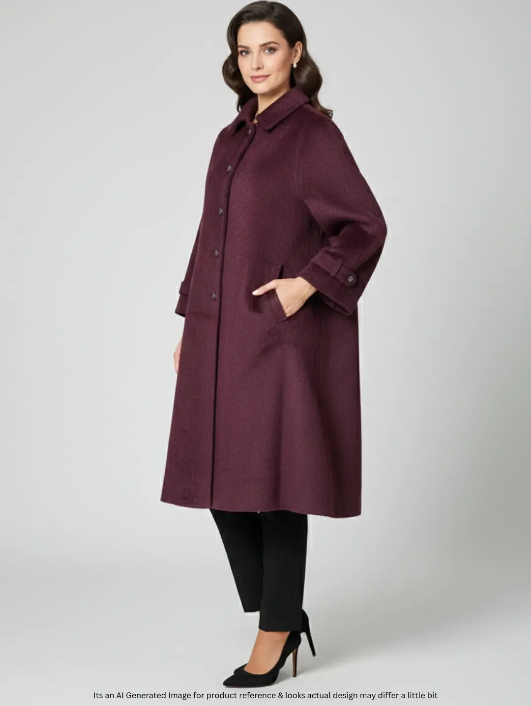 Petite Women's Wool Long Coat