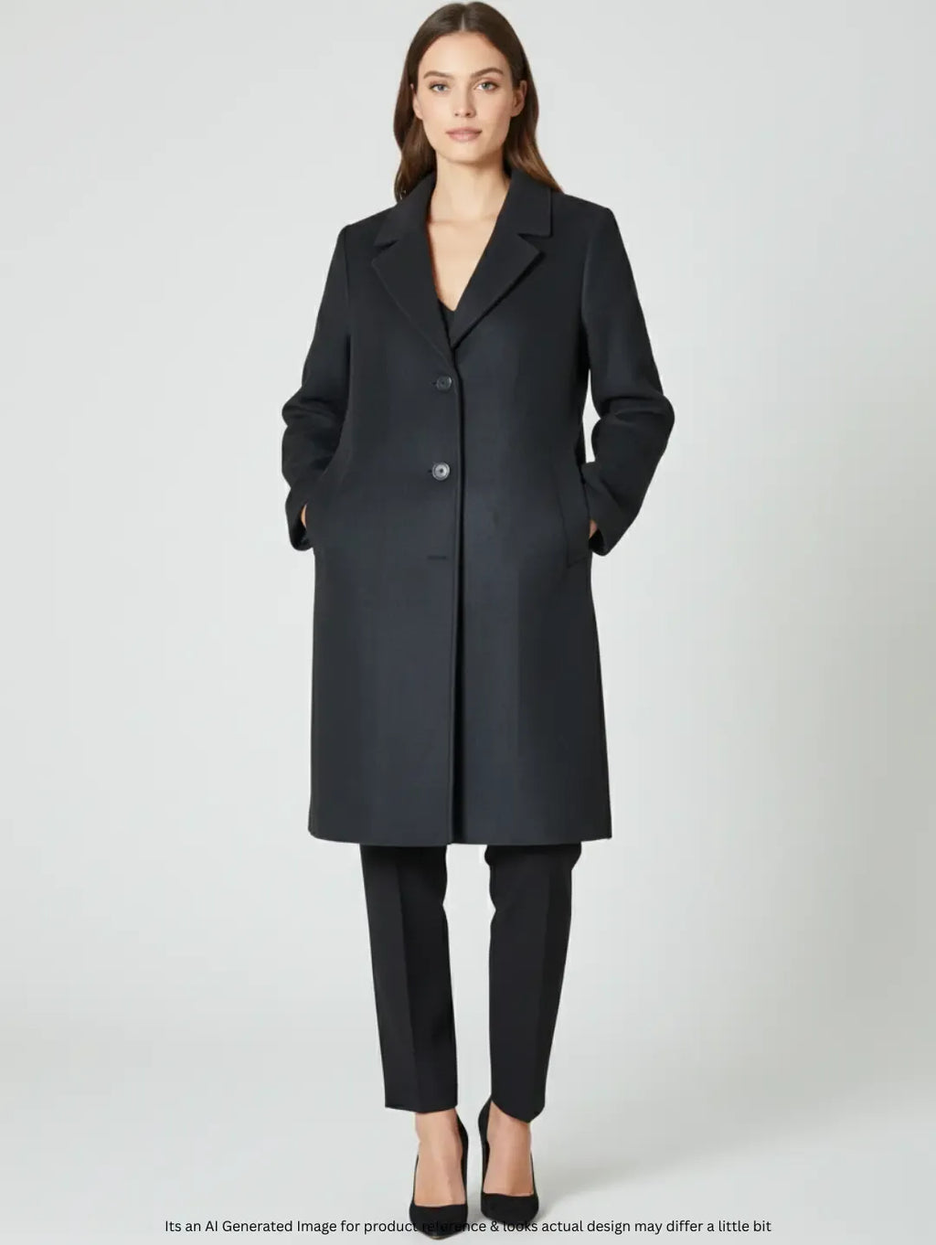 Time & True Women's Wool Mid Long Coat
