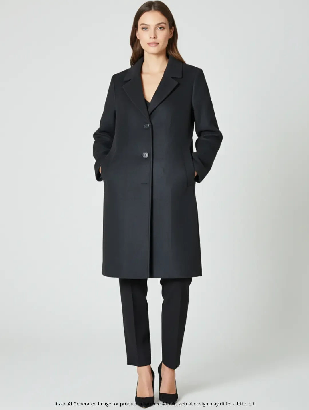 Time & True Women's Wool Mid Long Coat