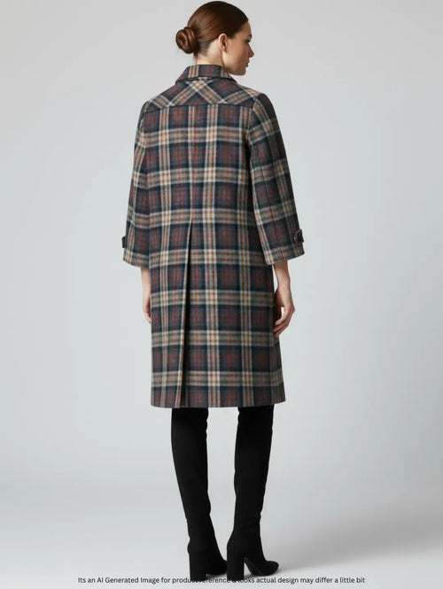 Britta Modell Women's Wool Mid Long Coat