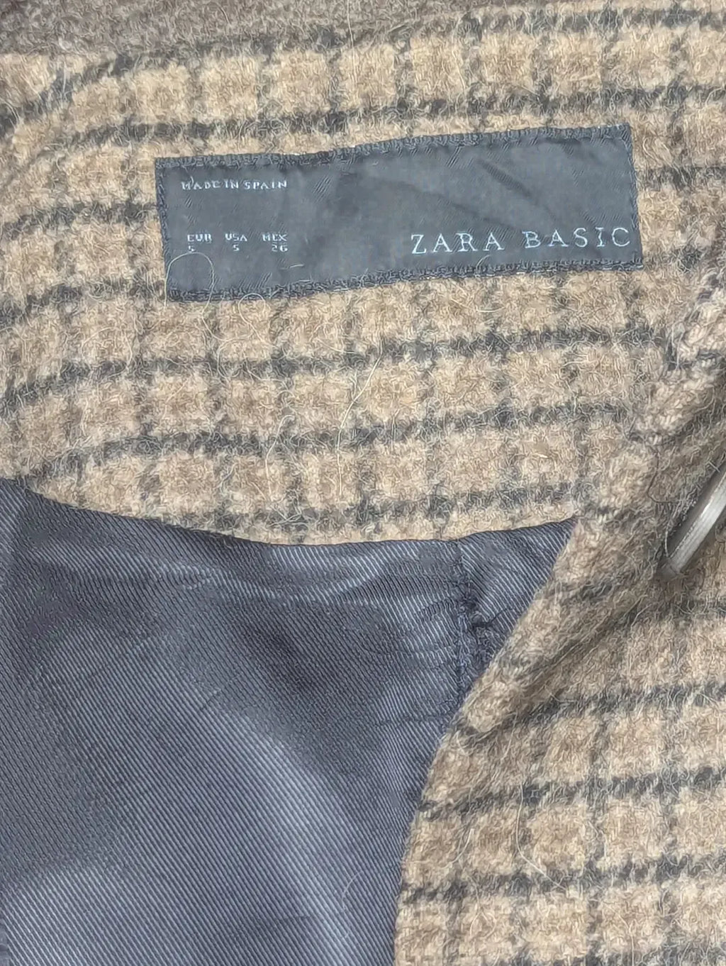 Zara Basic Women's Wool Mid Long Coat