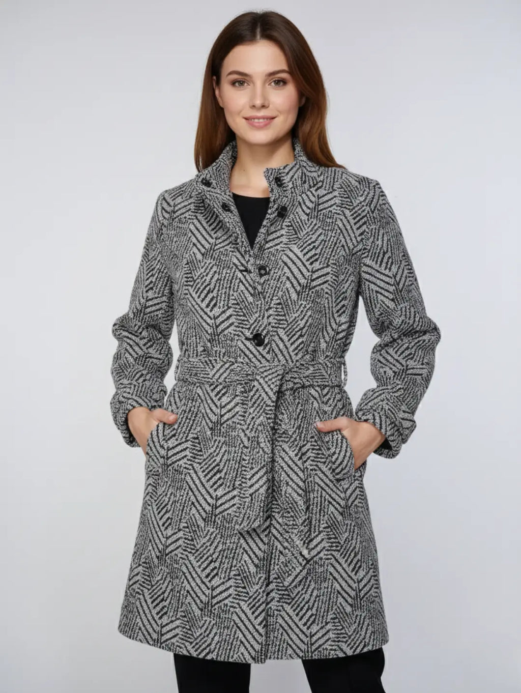 Doris Simon Women's Wool Mid Long Coat