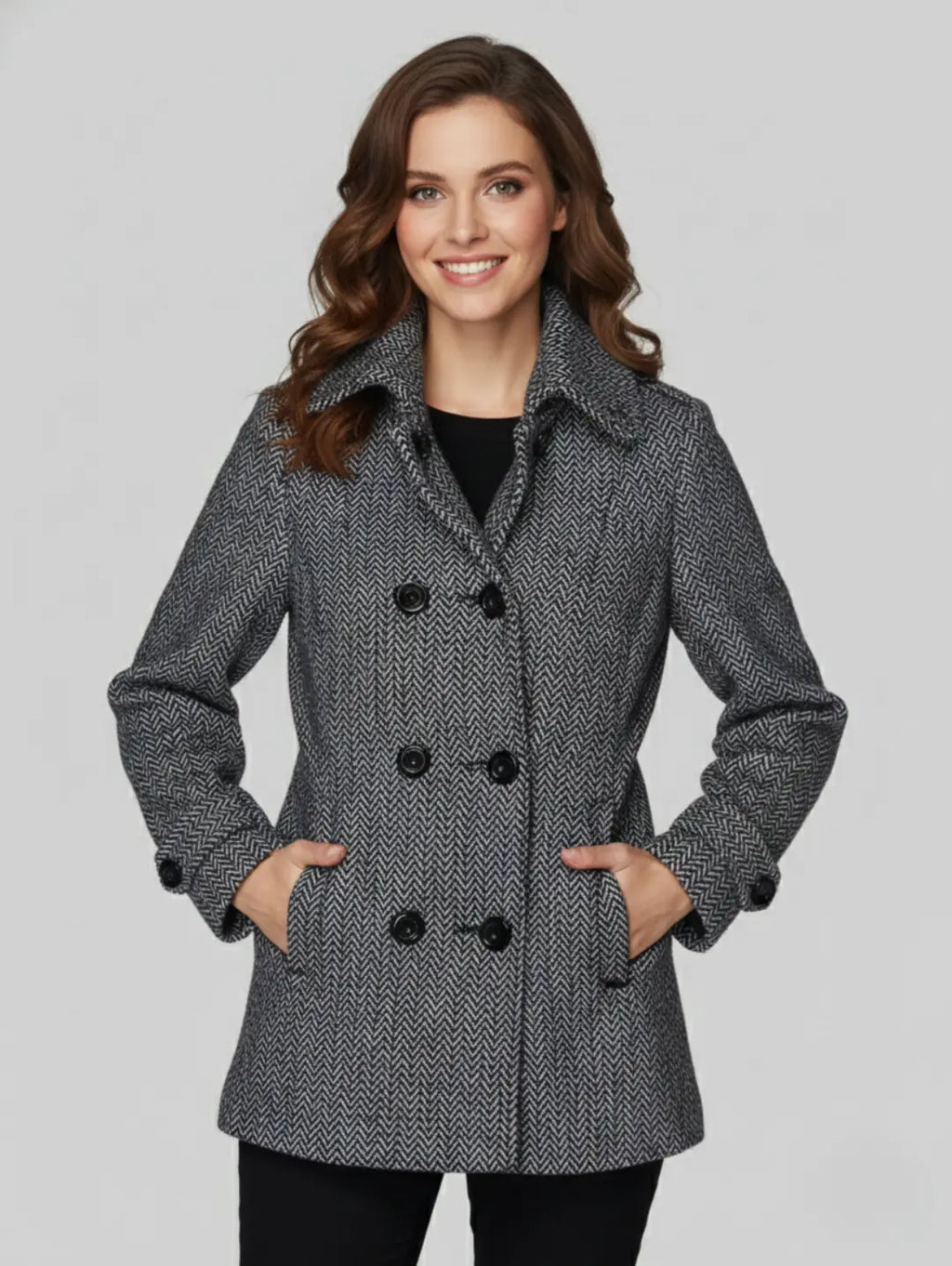 Amisu Women's Wool Short Coat