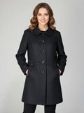 She Women's Wool Mid Long Coat