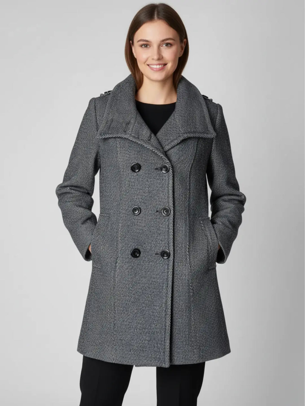 Gabriella Benelli Women's Wool Mid Long Coat