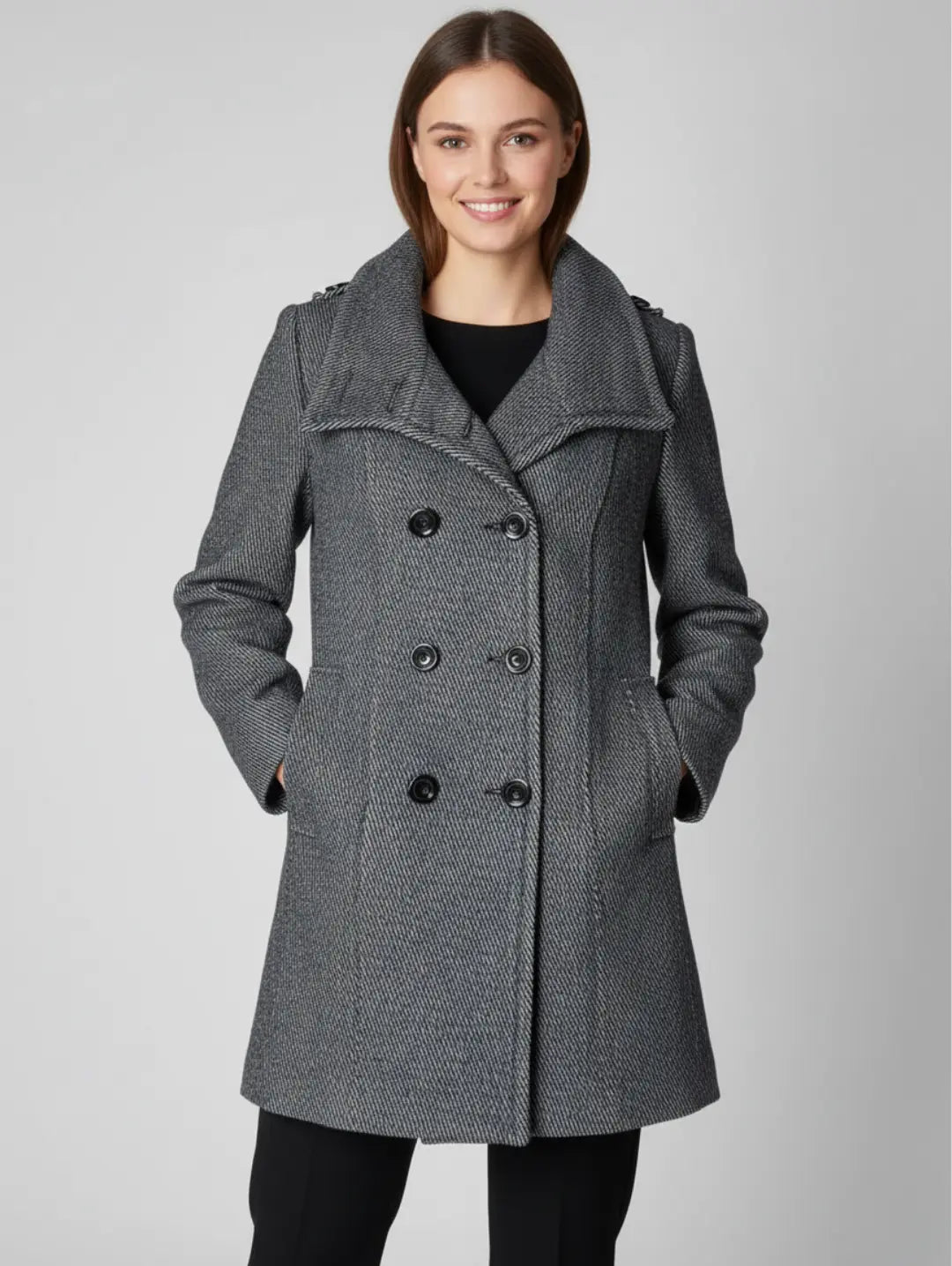 Gabriella Benelli Women's Wool Mid Long Coat