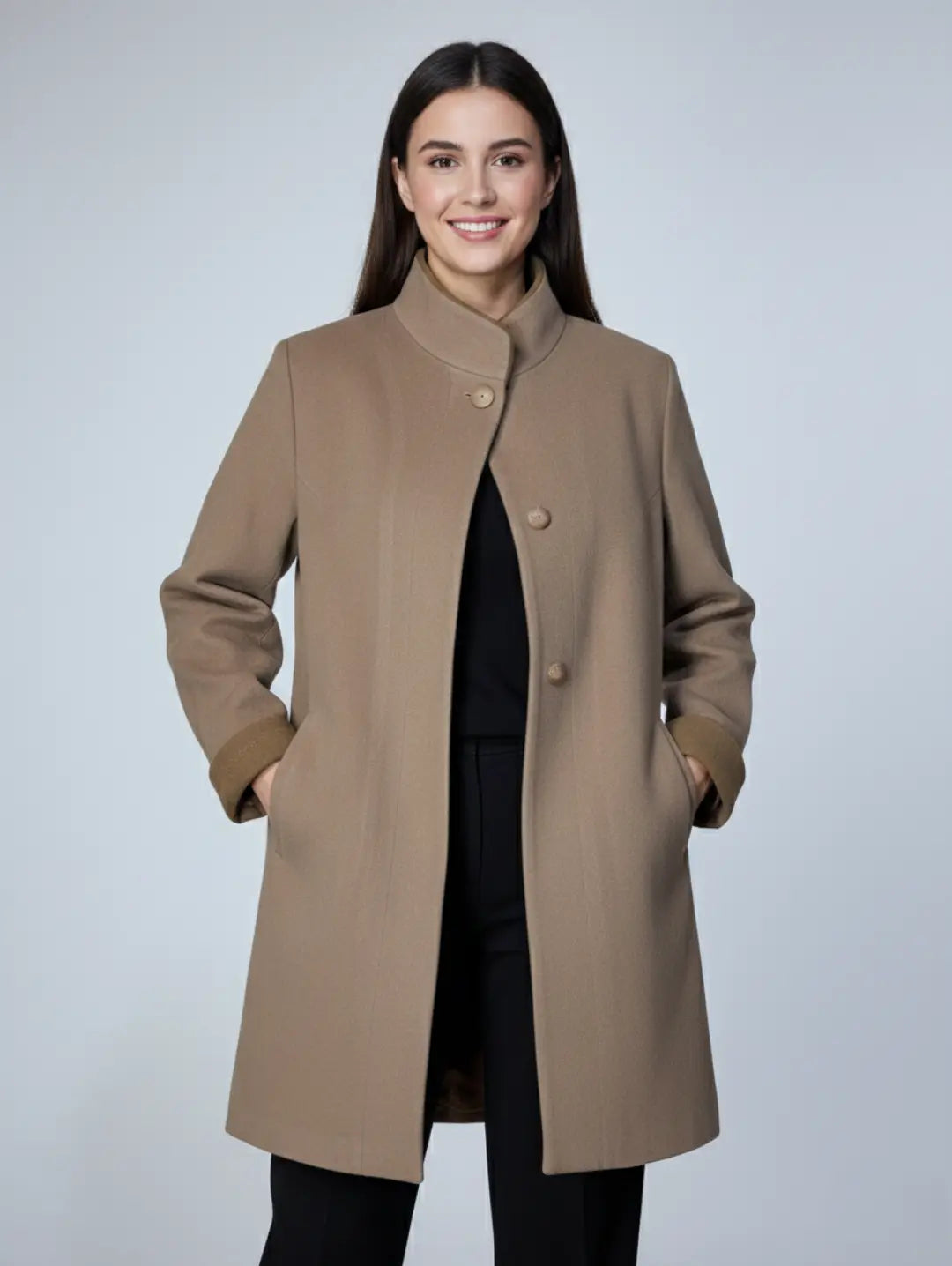 Women's Canda Wool Mid Long Coat