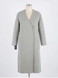 Erume Women's Long Wool Coat Hand Made