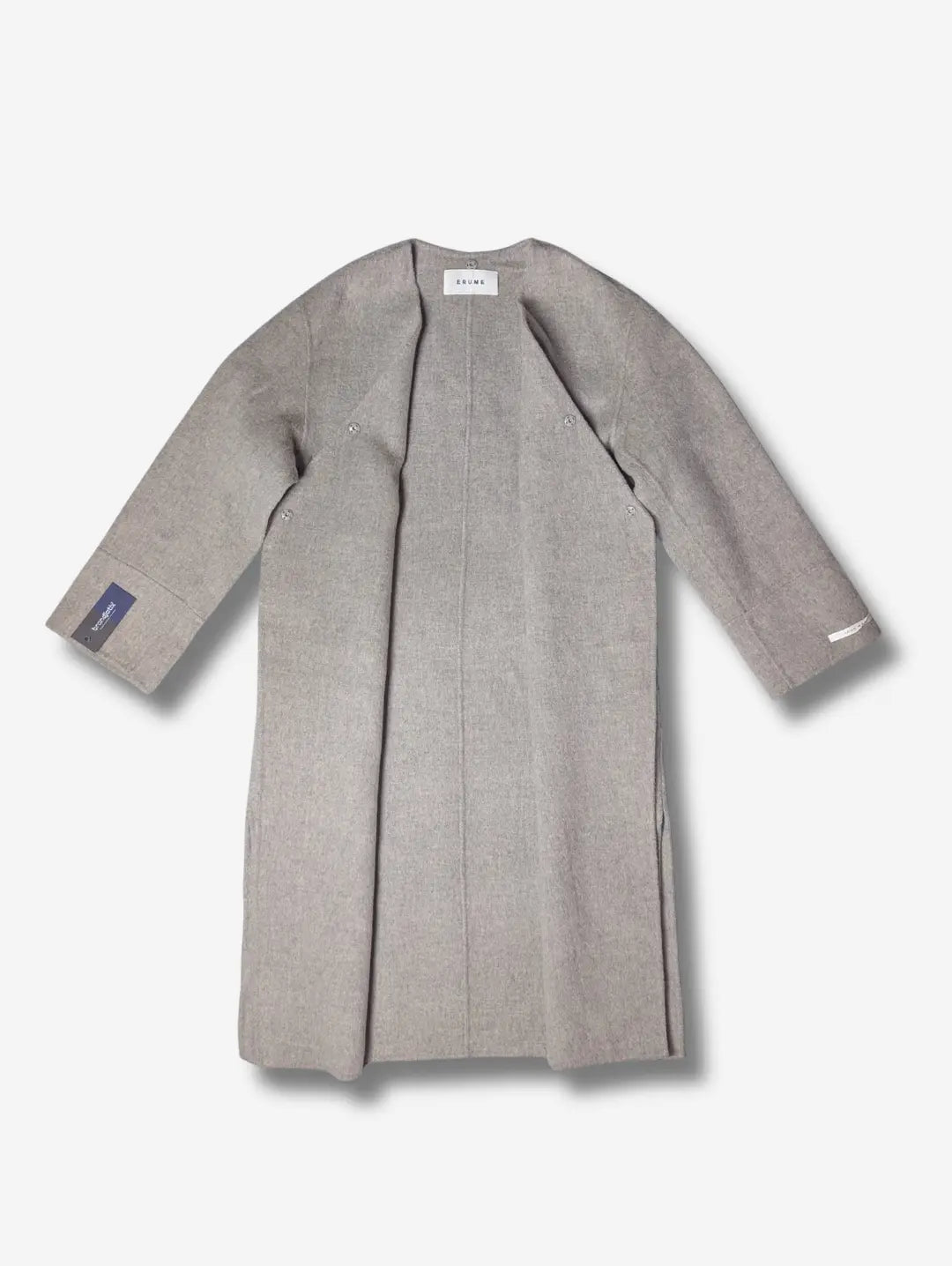 Erume Women's Long Wool Coat Hand Made