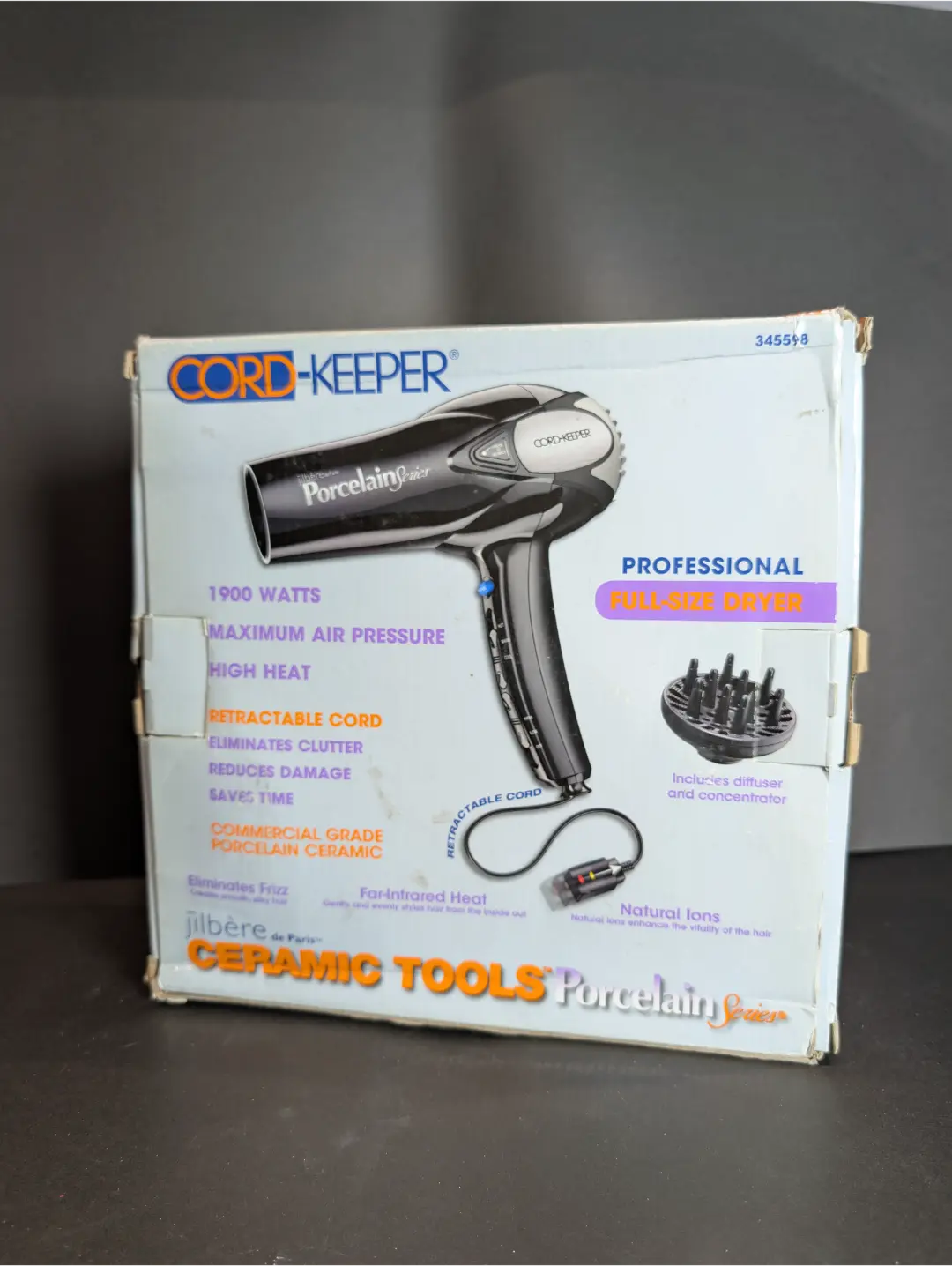 Jilbère de Paris Porcelain Series 1900W Professional Cord-Keeper Dryer