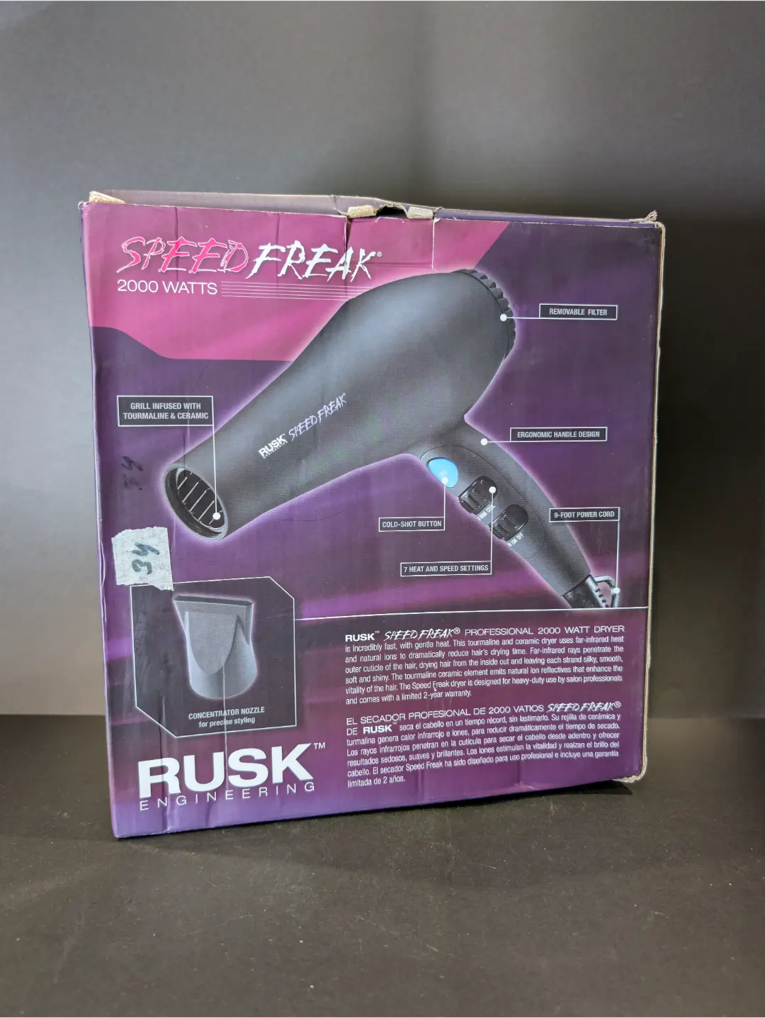 RUSK Engineering Speed Freak 2000 Watt Professional Dryer