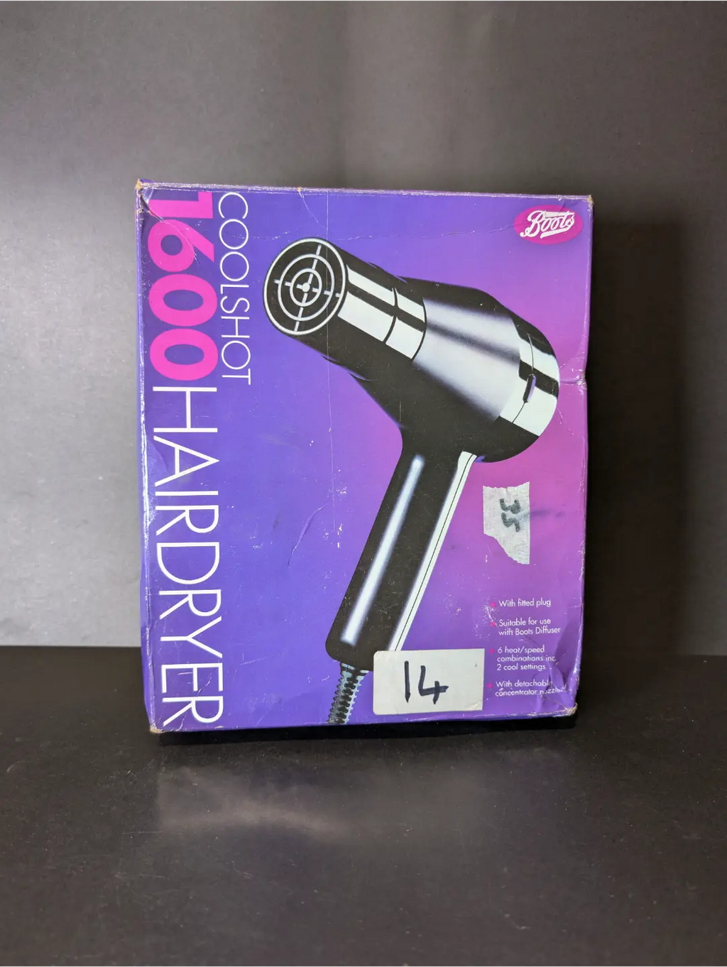 Boots 1600W Compact Hair Dryer with Cool Shot-Made in UK