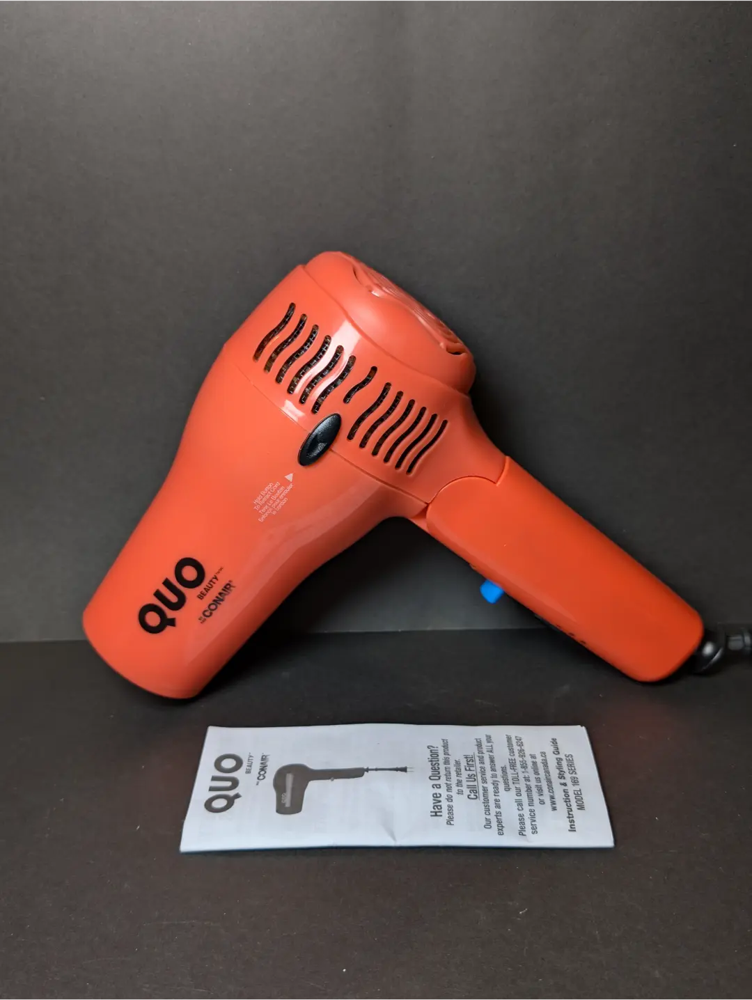 Quo Beauty by Conair Cord Reel Travel Dryer | Dual voltage