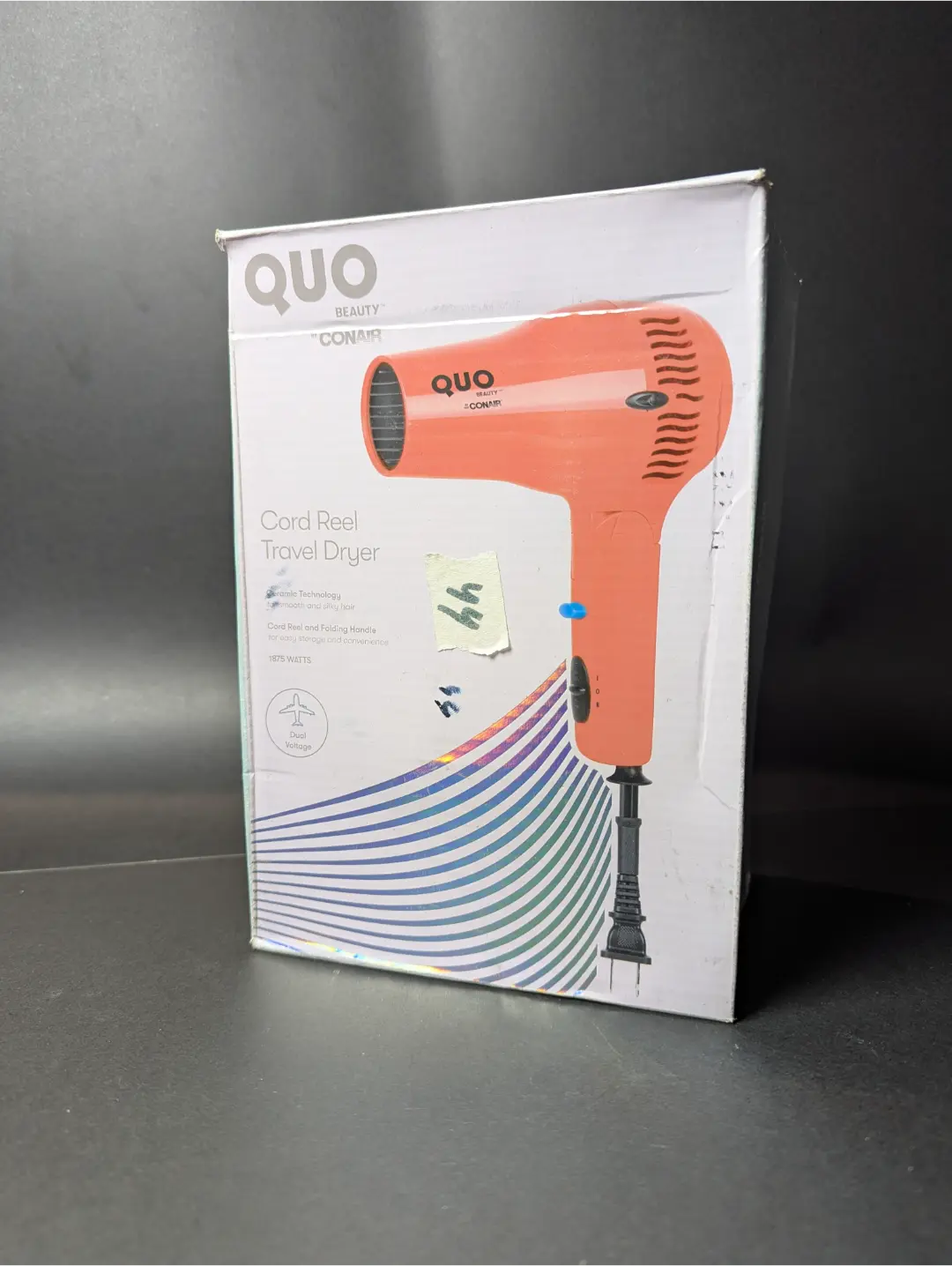 Quo Beauty by Conair Cord Reel Travel Dryer | Dual voltage