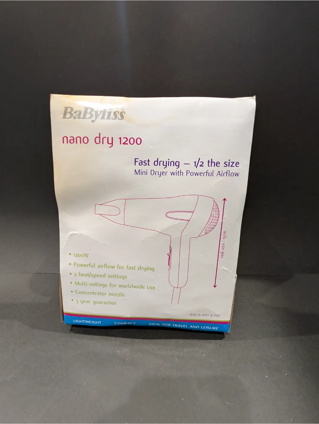 BaByliss Neno Dry 1200 Dryer | Dual Voltage
