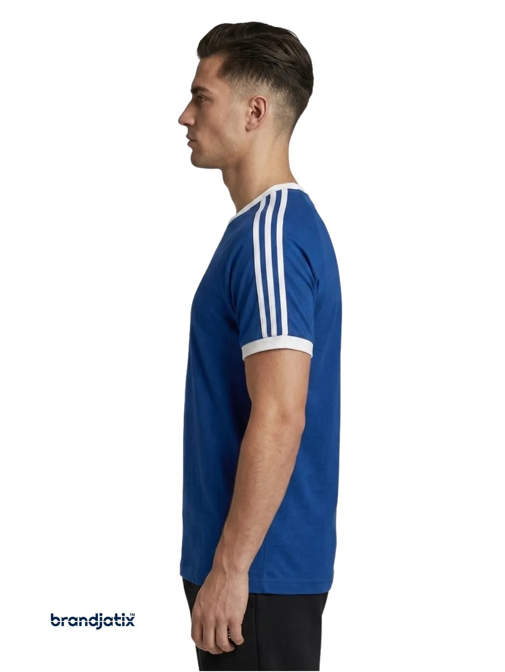 Adidas 3 Strips Men's T Shirt-Blue