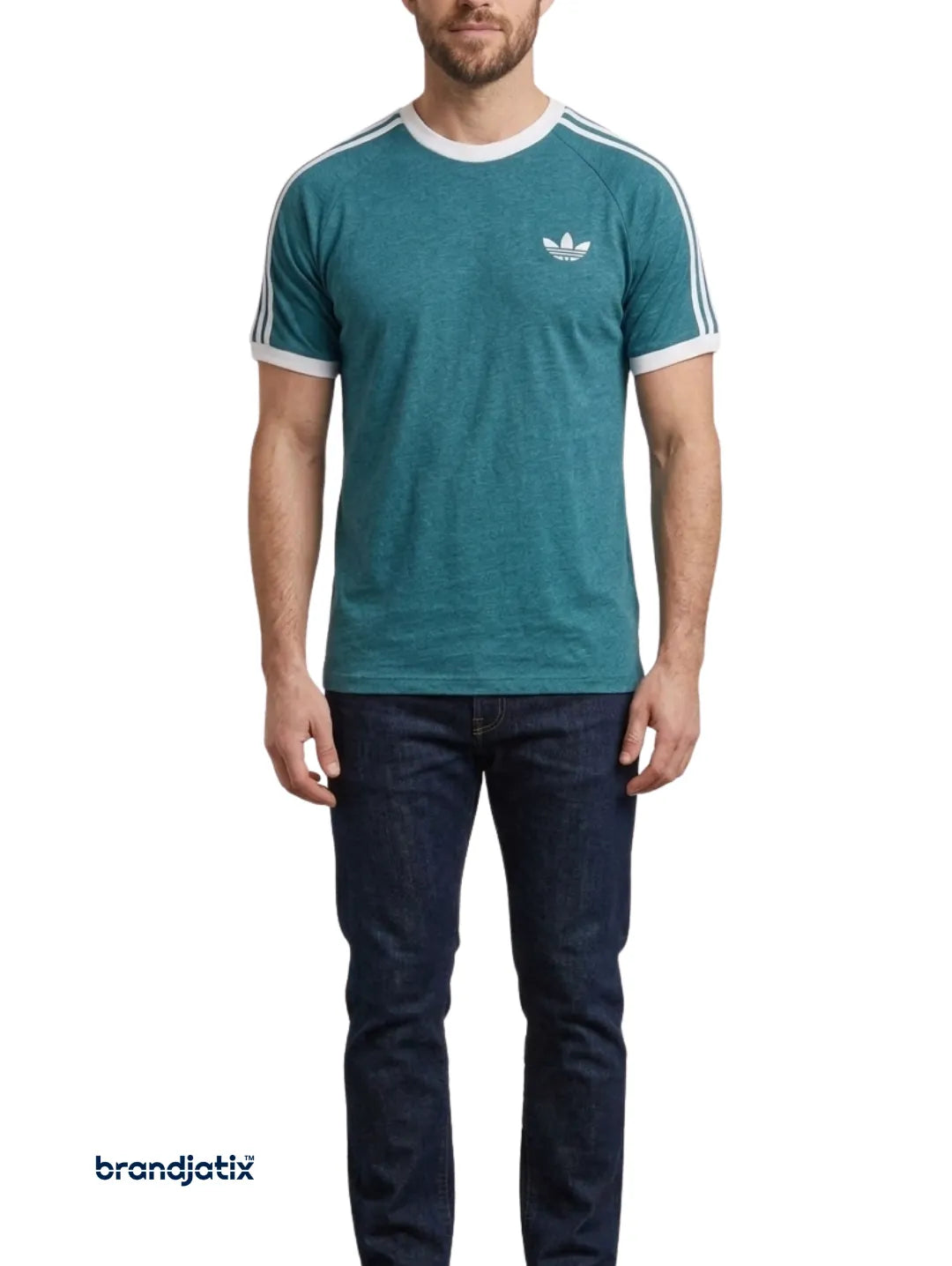 Adidas 3 Strips Men's T Shirt-Green