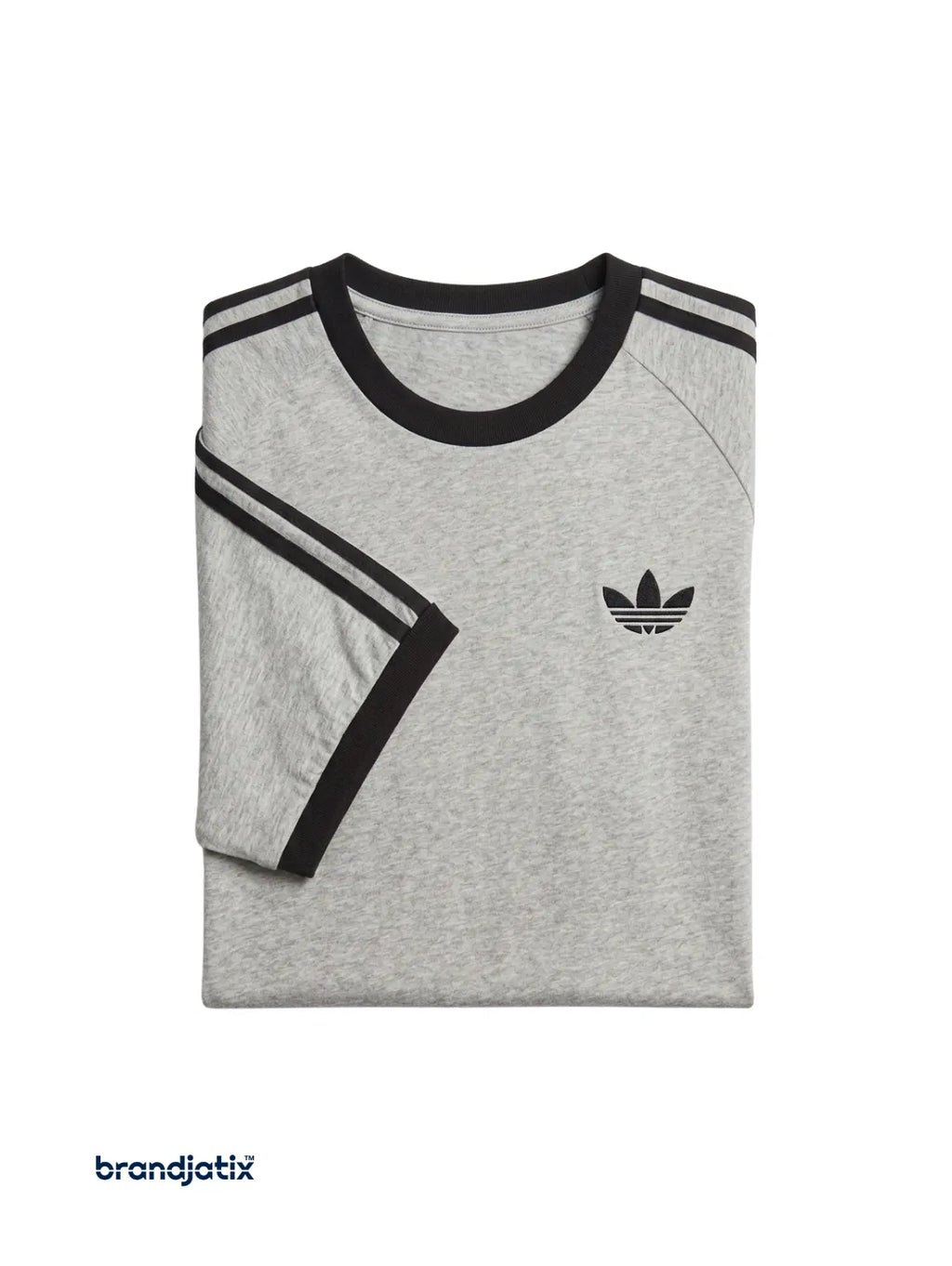 Adidas 3 Strips Men's T Shirt-Grey