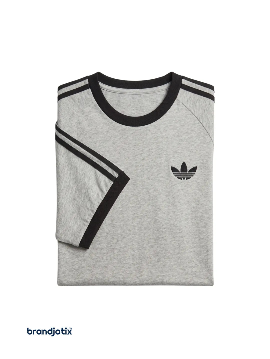 Adidas 3 Strips Men's T Shirt-Grey