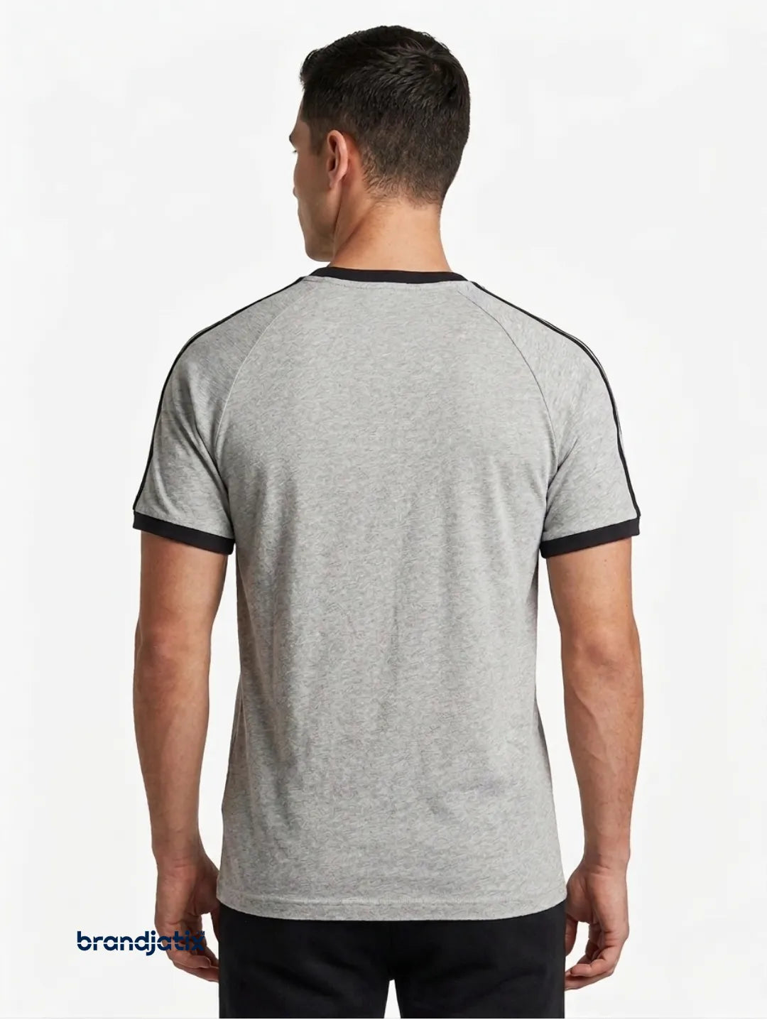 Adidas 3 Strips Men's T Shirt-Grey