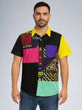 Reason Patchwork Silk Shirt – ’90s Streetwear | Abstract & Graphic Print Button-Down