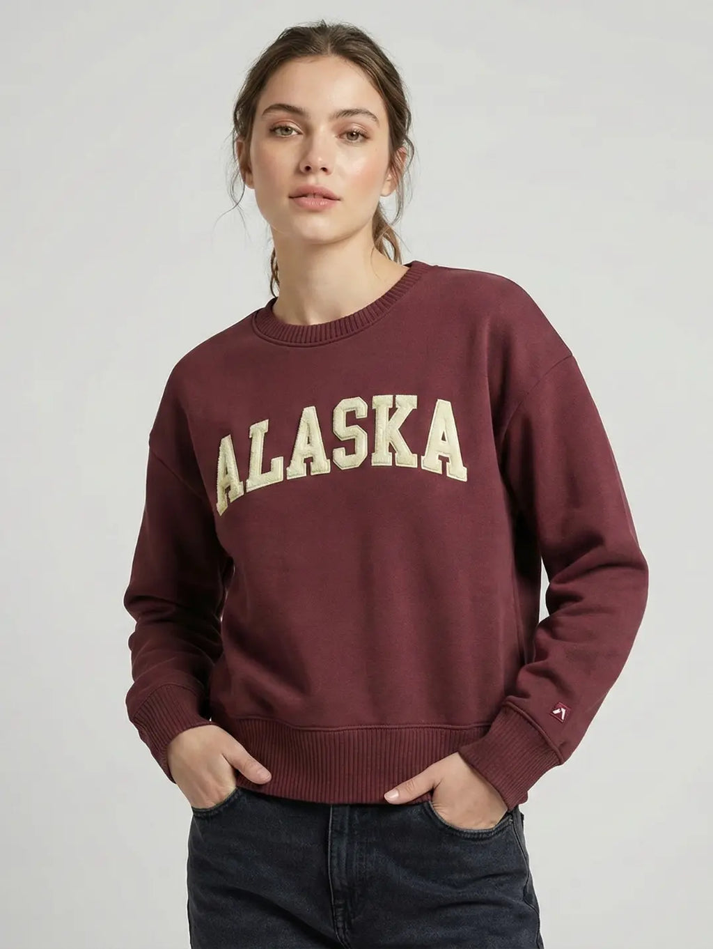 Women's Fleece Sweatshirt Maroon