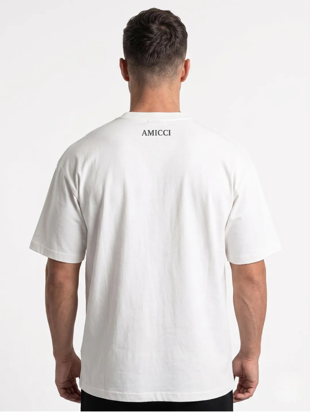 Amicci Men’s Loose Fit T-Shirt – Off White