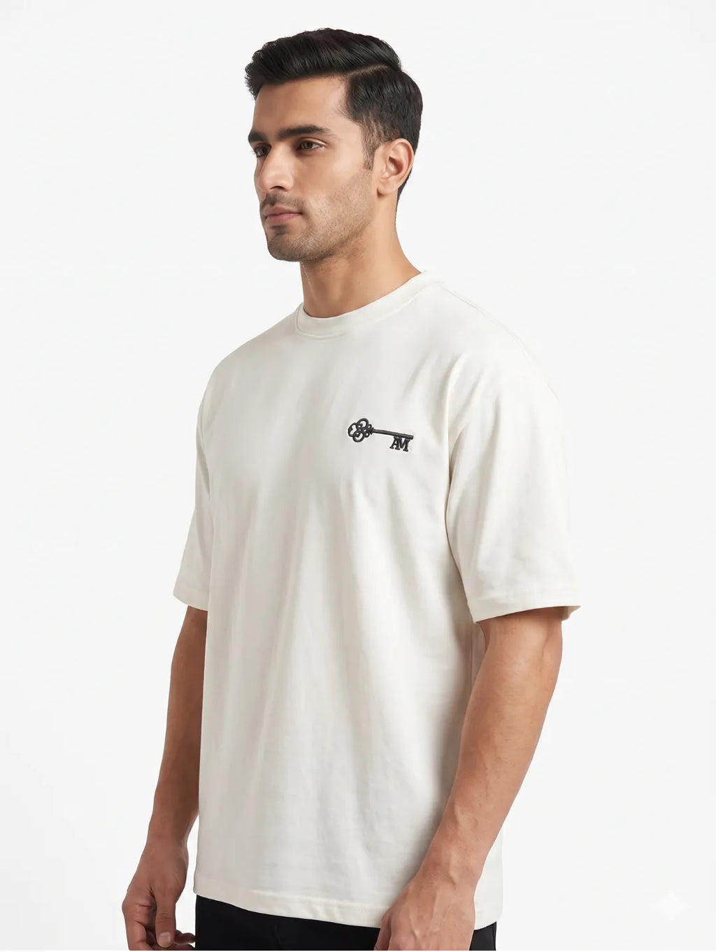 Amicci Men’s Loose Fit T-Shirt – Off White