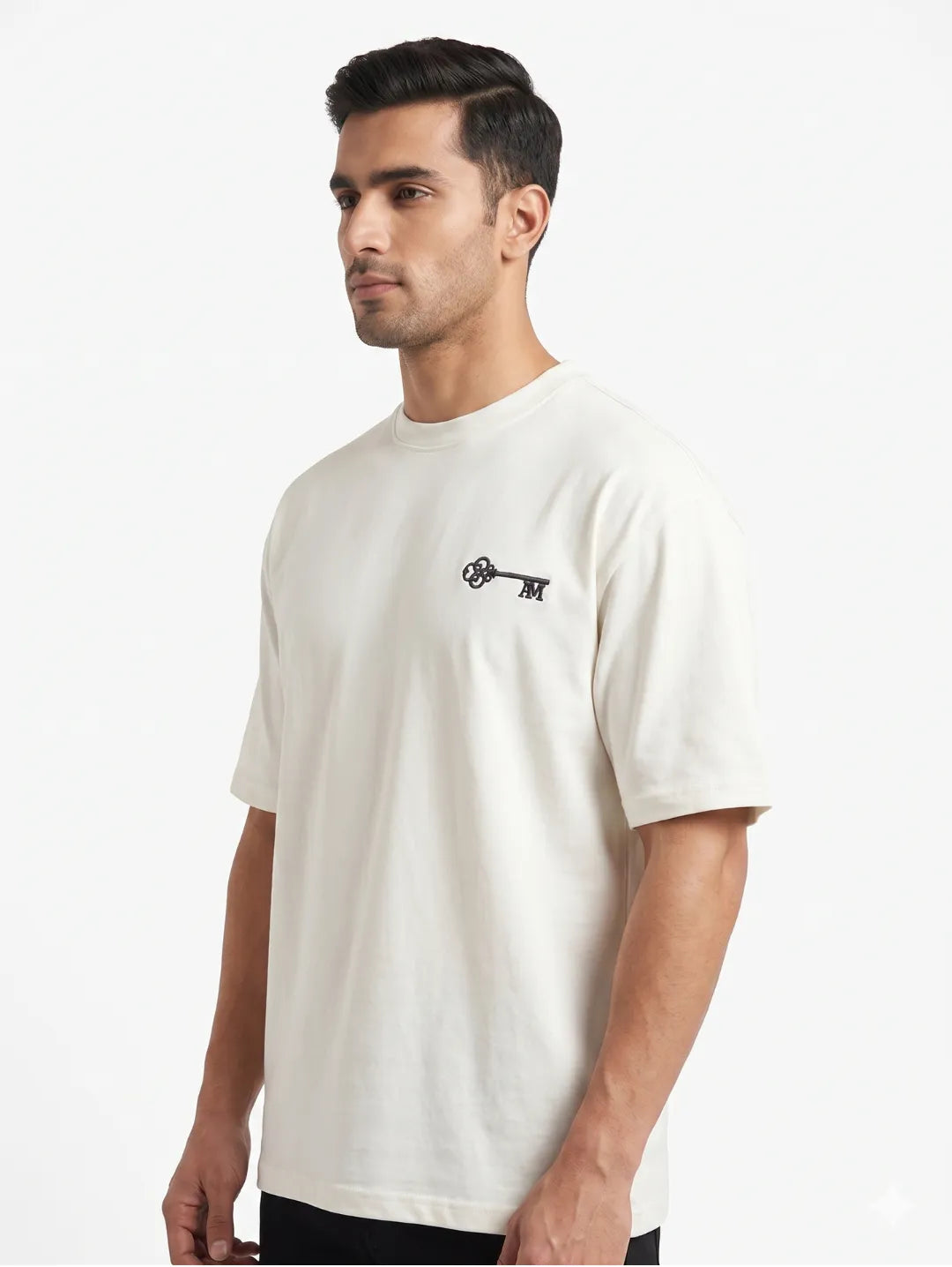 Amicci Men’s Loose Fit T-Shirt – Off White