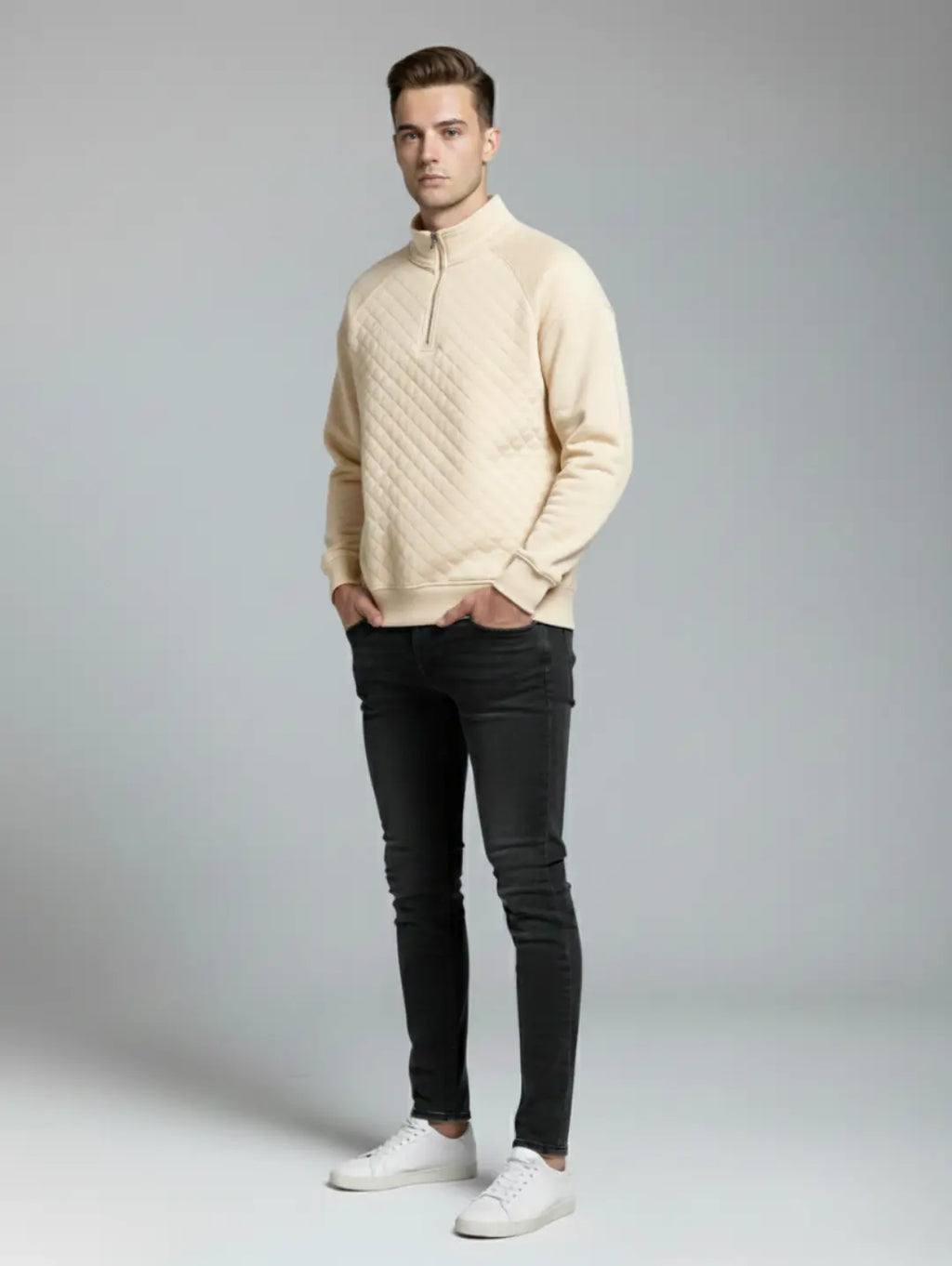 Men’s Quilted Quarter Zip Sweat