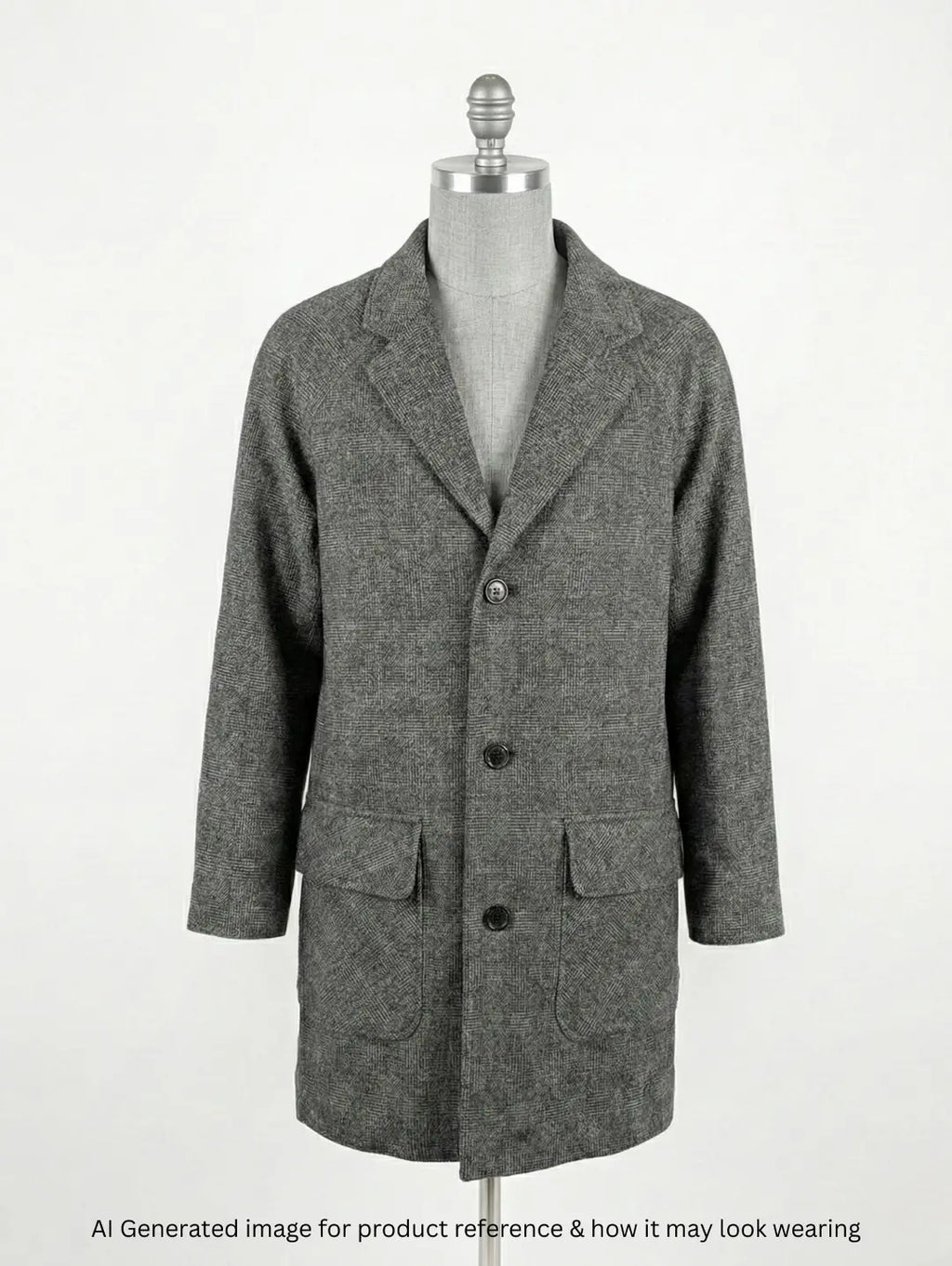 Custome Tailored Men Mid Long Coat