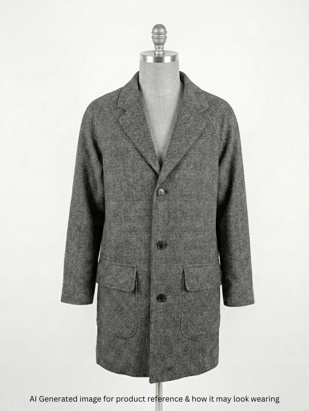 Custome Tailored Men Mid Long Coat