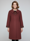 Delia Women's Wool Long Coat - Woven in Italy