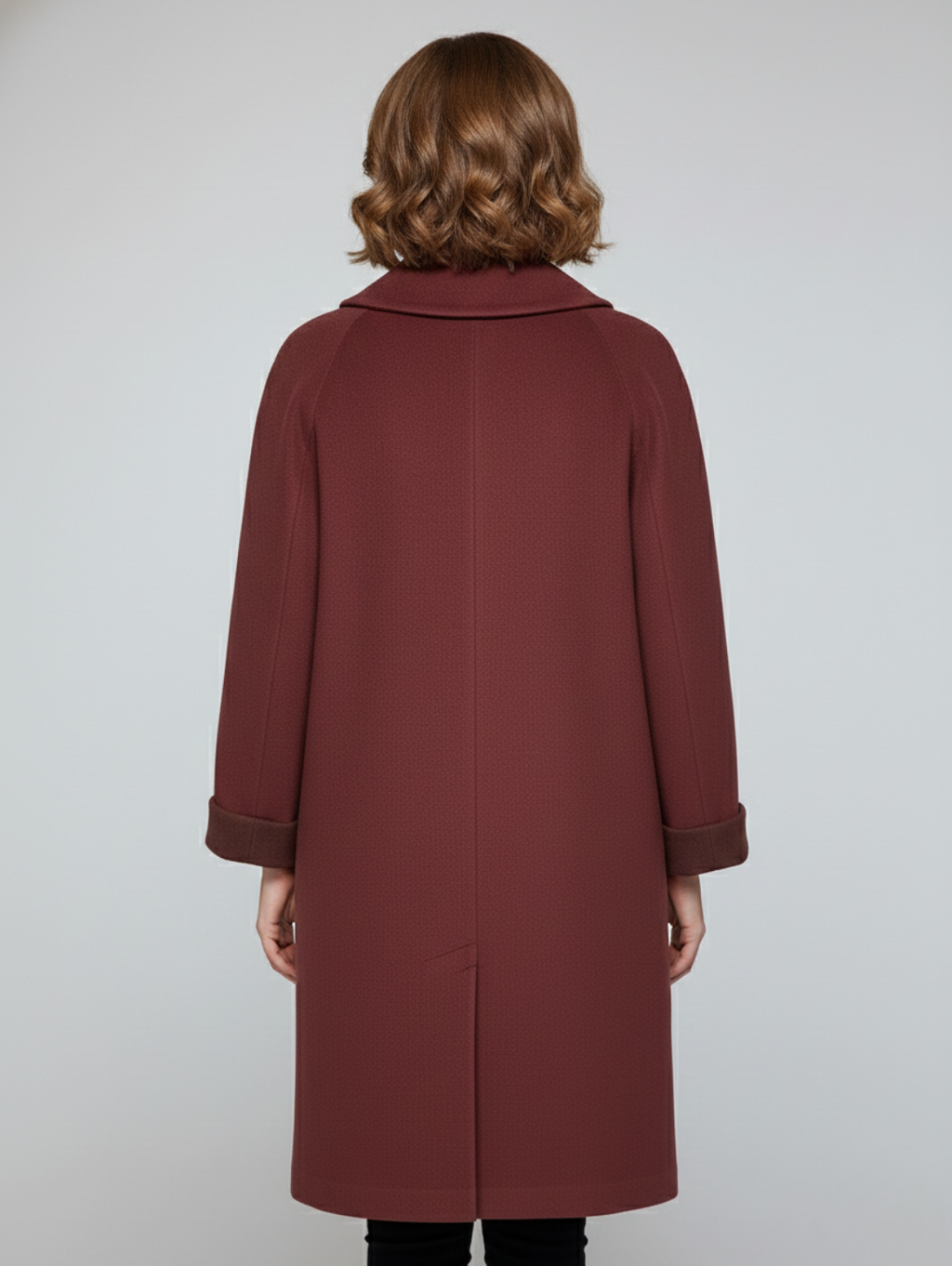 Delia Women's Wool Long Coat - Woven in Italy