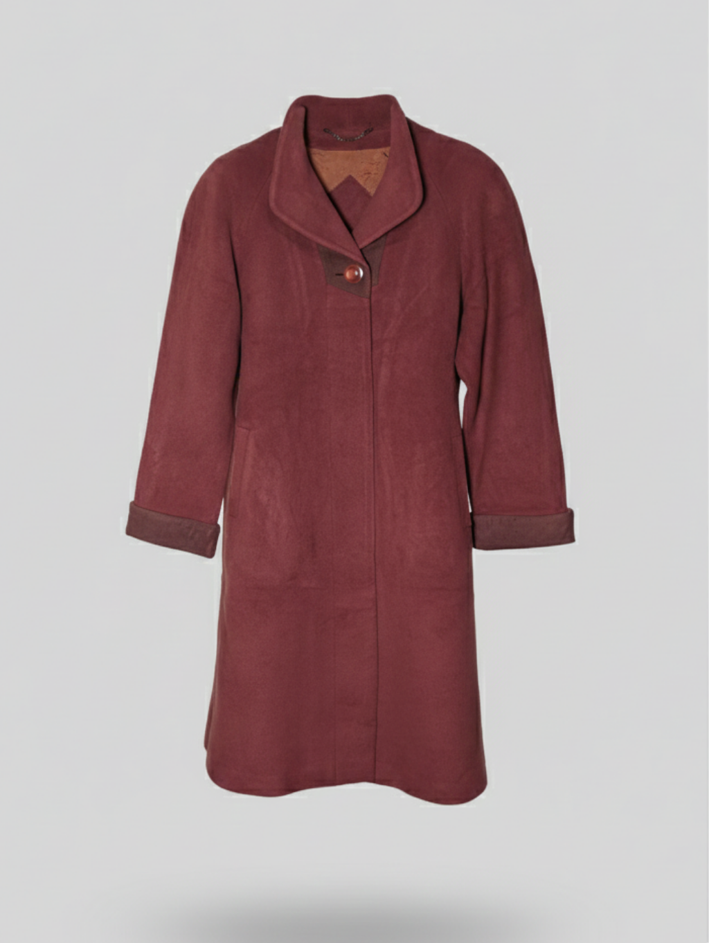 Delia Women's Wool Long Coat - Woven in Italy
