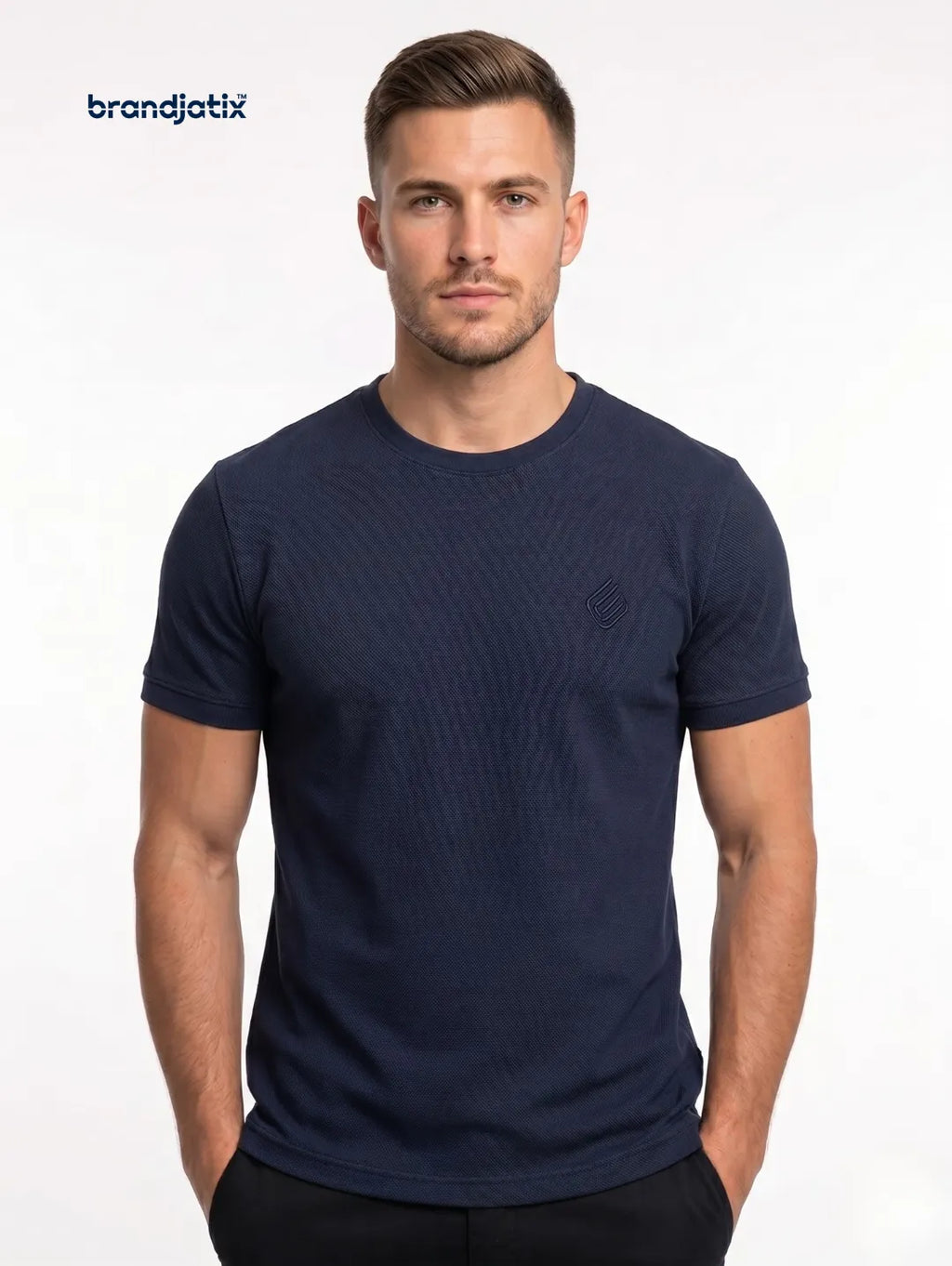 Enzo Men’s Regular fit T-Shirt – Navy Blue