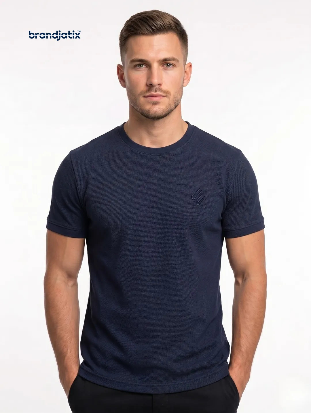 Enzo Men’s Regular fit T-Shirt – Navy Blue