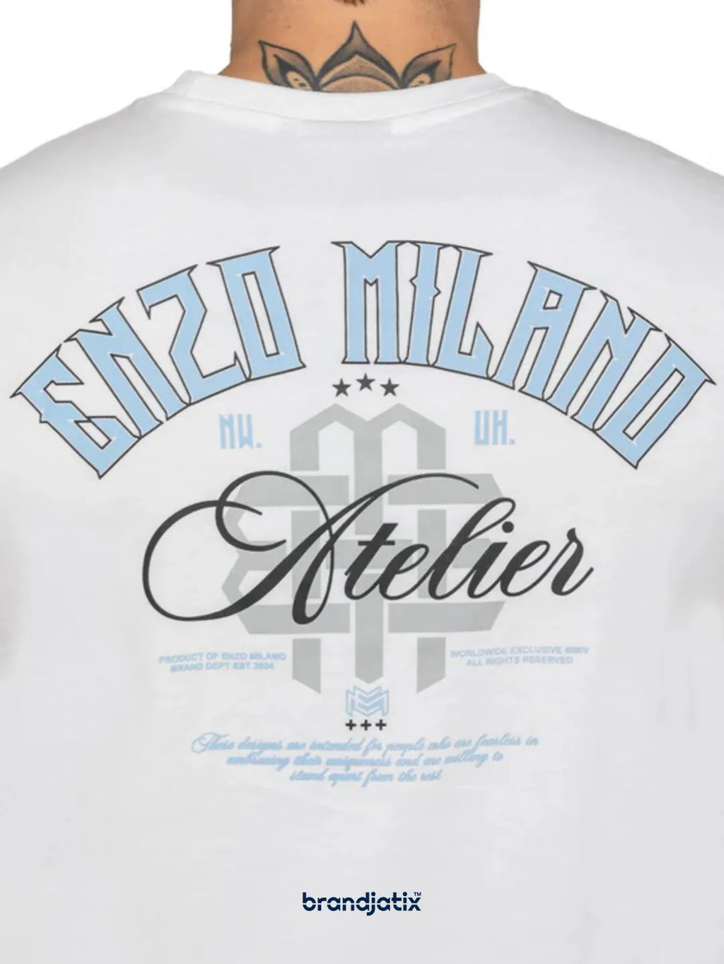 Enzo Edmondo Atelier Print Men's T-Shirt - White