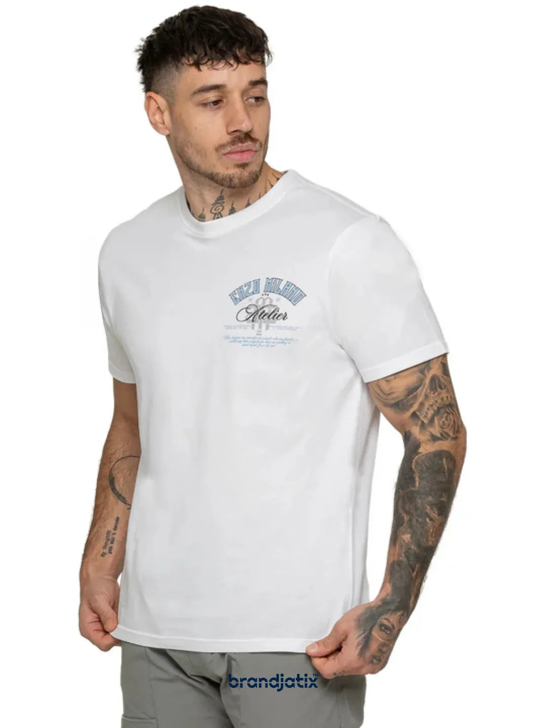 Enzo Edmondo Atelier Print Men's T-Shirt - White