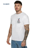 Enzo Arrigo Graphic Floral Men's T-Shirt - White