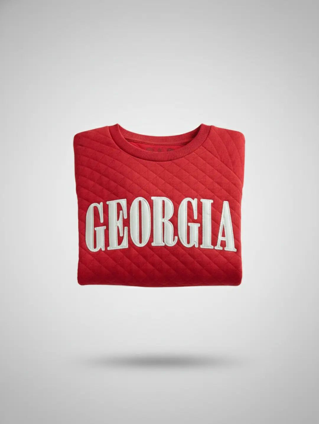 Women's Red quilted Sweatshirt Georgia